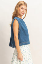 Load image into Gallery viewer, Boxline Denim Top