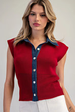 Load image into Gallery viewer, Indigo Trim Knit