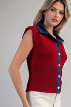 Load image into Gallery viewer, Indigo Trim Knit