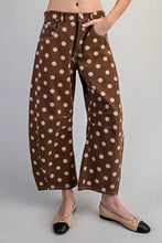 Load image into Gallery viewer, Mocha Dot Barrel Jeans