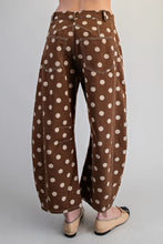 Load image into Gallery viewer, Mocha Dot Barrel Jeans