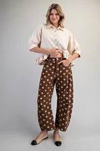 Load image into Gallery viewer, Mocha Dot Barrel Jeans