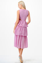 Load image into Gallery viewer, Lavender eyelet midi dress

