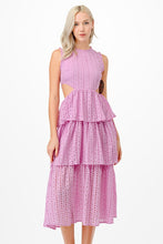 Load image into Gallery viewer, Lavender eyelet midi dress
