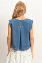 Load image into Gallery viewer, Boxline Denim Top