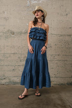 Load image into Gallery viewer, Rodeo runway denim skirt set
