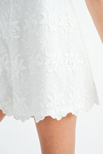 Load image into Gallery viewer, White flora embroidered romper
