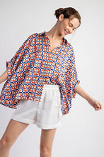 Load image into Gallery viewer, Geo dolman fun blouse

