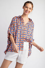 Load image into Gallery viewer, Geo dolman fun blouse

