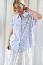 Load image into Gallery viewer, Sky blue stitch blouse

