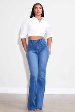 Load image into Gallery viewer, Blue Echo Flare Jeans