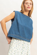 Load image into Gallery viewer, Boxline Denim Top