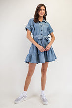 Load image into Gallery viewer, Tiered Denim Trails Dress
