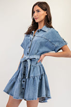 Load image into Gallery viewer, Tiered Denim Trails Dress