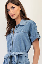 Load image into Gallery viewer, Tiered Denim Trails Dress