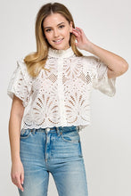 Load image into Gallery viewer, Gallery Eyelet Top