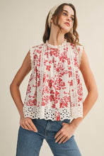 Load image into Gallery viewer, Rosette Eyelet Top