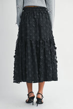 Load image into Gallery viewer, Black Flora Midi Skirt