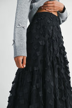 Load image into Gallery viewer, Black Flora Midi Skirt