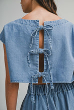 Load image into Gallery viewer, Denim Tie-Back Set