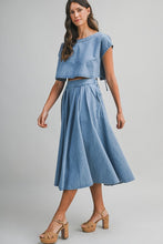 Load image into Gallery viewer, Denim Tie-Back Set