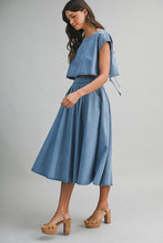Load image into Gallery viewer, Denim Tie-Back Set