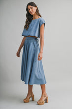 Load image into Gallery viewer, Denim Tie-Back Set