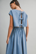 Load image into Gallery viewer, Denim Tie-Back Set