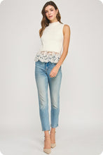 Load image into Gallery viewer, Ivory Bloom Peplum