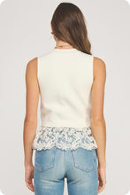 Load image into Gallery viewer, Ivory Bloom Peplum