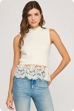 Load image into Gallery viewer, Ivory Bloom Peplum