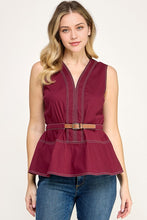 Load image into Gallery viewer, Bordeaux BeltLine Top