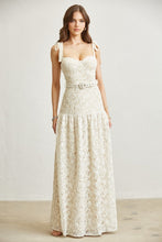 Load image into Gallery viewer, Cream Dahlia Lace Gown