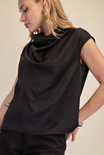 Load image into Gallery viewer, Silk Drape Cowl Top