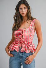 Load image into Gallery viewer, Red Basket Picnic Top