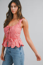Load image into Gallery viewer, Red Basket Picnic Top