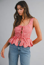 Load image into Gallery viewer, Red Basket Picnic Top