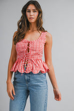Load image into Gallery viewer, Red Basket Picnic Top