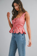 Load image into Gallery viewer, Red Basket Picnic Top