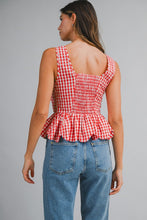 Load image into Gallery viewer, Red Basket Picnic Top