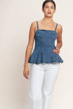 Load image into Gallery viewer, Silhouette Denim Top