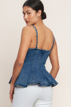 Load image into Gallery viewer, Silhouette Denim Top