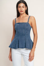 Load image into Gallery viewer, Silhouette Denim Top