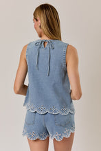 Load image into Gallery viewer, Denim Fleur Top