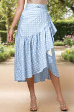 Load image into Gallery viewer, Sky Dotty Wrap Skirt