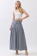 Load image into Gallery viewer, Navy Check Maxi