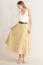 Load image into Gallery viewer, Sahara Button Midi Skirt
