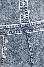 Load image into Gallery viewer, Stonewash Buttonline Romper