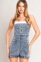 Load image into Gallery viewer, Stonewash Buttonline Romper