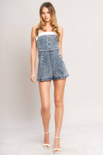 Load image into Gallery viewer, Stonewash Buttonline Romper